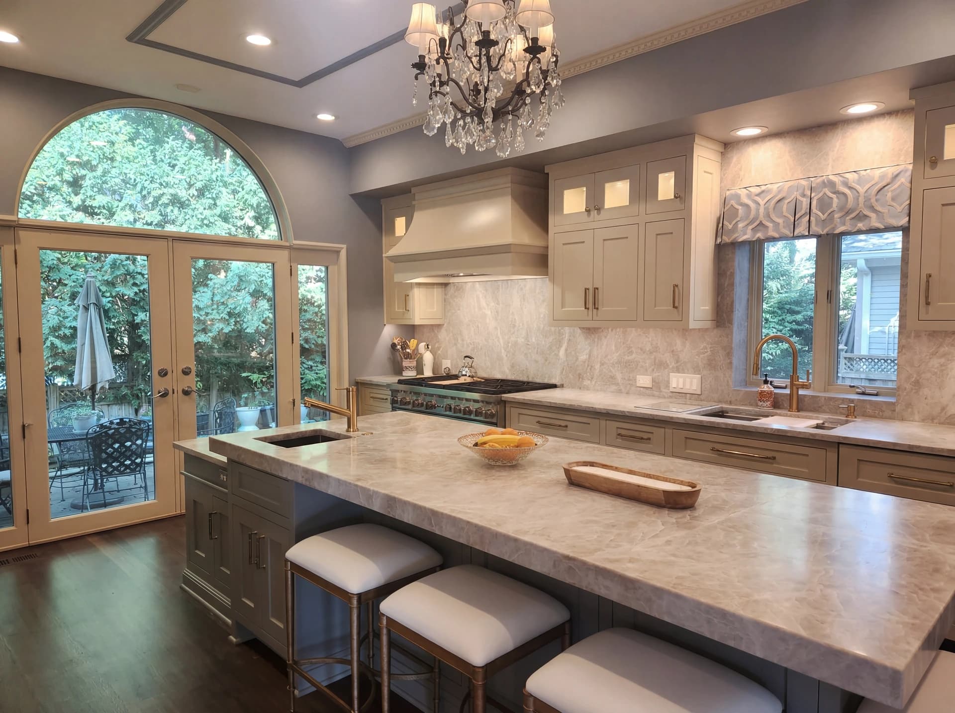 Finished kitchen remodel by Bayern Builders in Chicagoland
